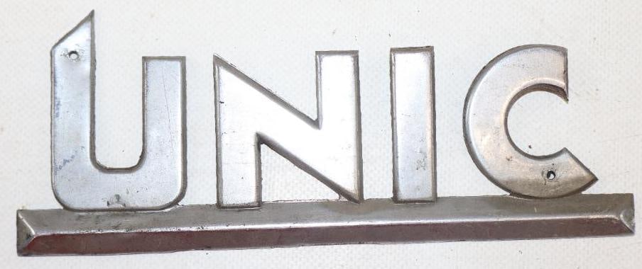 UNIC Car Emblem Badge: 7" x 3"