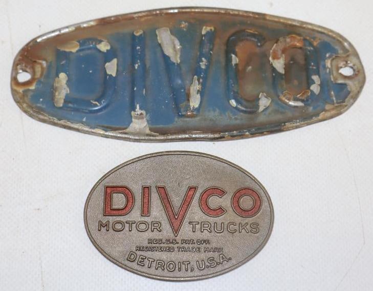 Group of 2 Divco Motor Truck Radiator Emblem Badges (1 of 2)