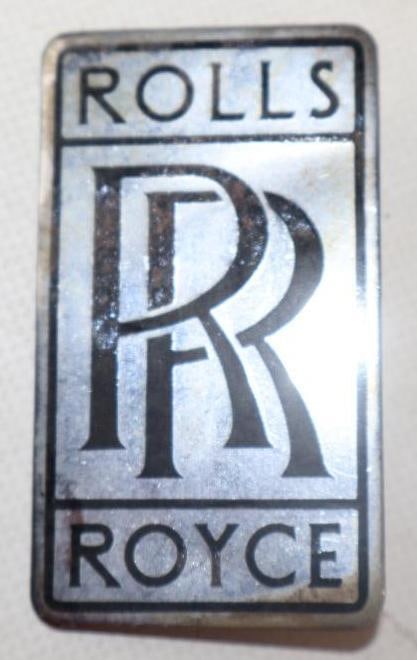 Rolls Royce Radiator Emblem Badge: 2.75" x 1.50"