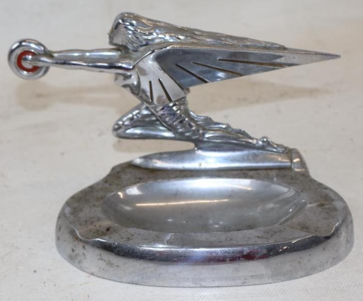 1936-1937 Packard Goddess Radiator Mascot Hood Ornament Ashtray (1 of 3)