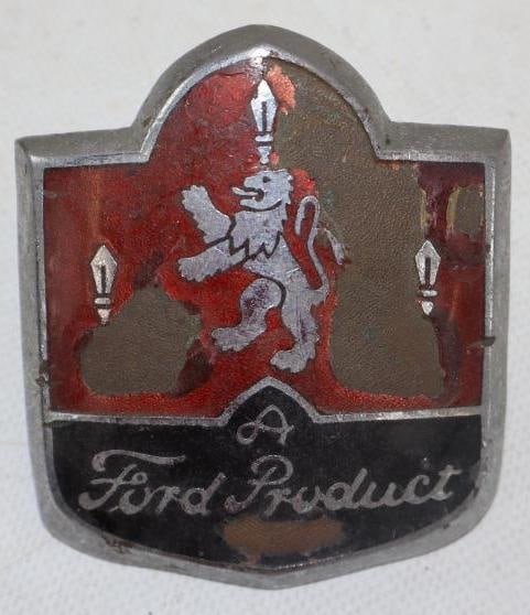 1950's Ford Zephyr Six Counsel Radiator Emblem Badge: 2.75" x 3.25" x 1.25"