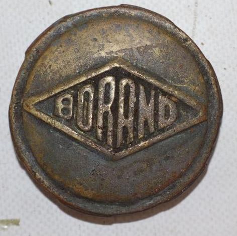 Borand Brass Threaded Automobile Hubcap: 2.25" diameter