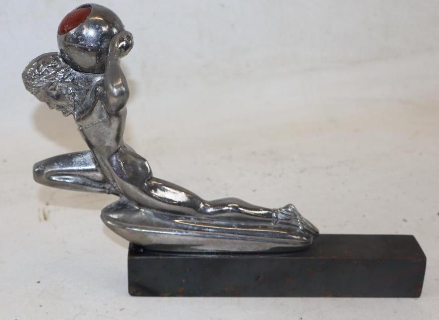 Atlas Accessory Radiator Mascot Hood Ornament: 11" x 4" x 7.50" mounted to lead base