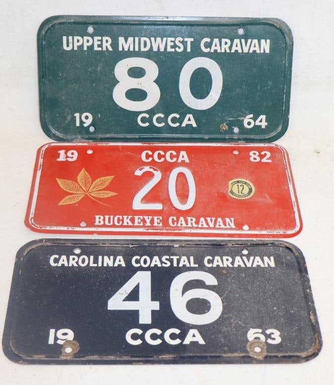 Group of 3 Carolina Costal, Buckey, Upper Midwest, Caravan Plates (1 of 2)