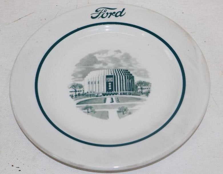 Ford Rotunda Dinner Plate: 9" diameter is marked Shenango