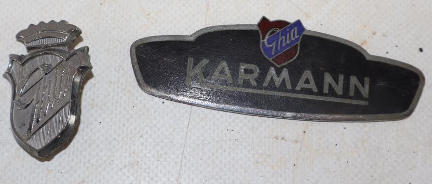 Group of 2 1960's VW Karmann Ghia Emblem Badges (1 of 2)
