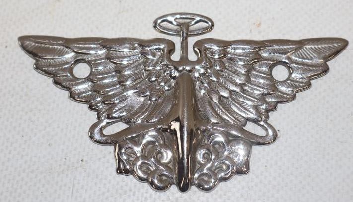 1920's Austin 7 Radiator Emblem Badge: 3.75" x 2"