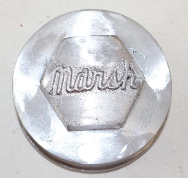 Marsh Automobile Hubcap: 4.25" diameter