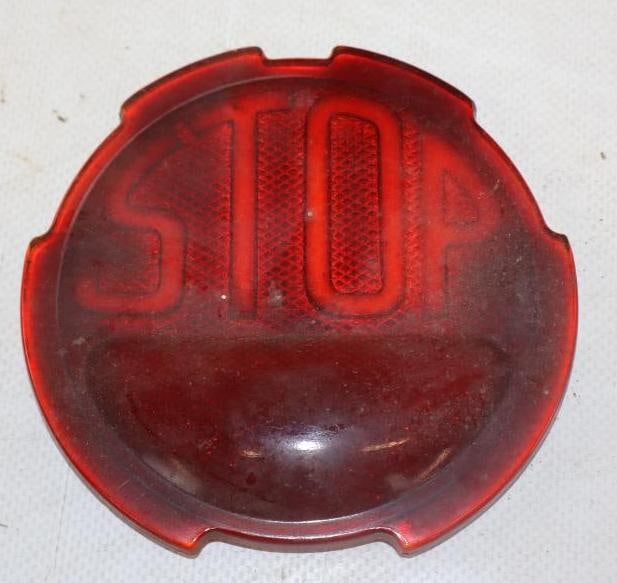 Embossed "Stop" Automotive Tail Light Len (1 of 2)