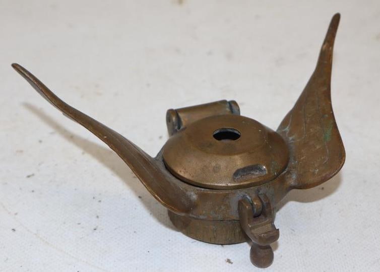 Bronze Winged Moto Meter Radiator Cap Hood Ornament (1 of 4)