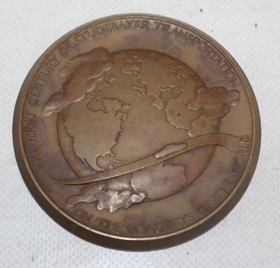 1952 Studebaker Corporation Centennial Bronze Paperweight (1 of 2)