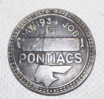 1934 Pontiac And Buick My Job Is Advertising Token (1 of 2)