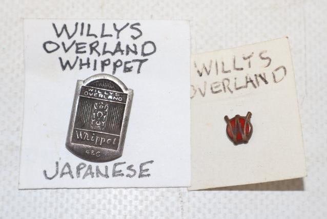 Group of 2 Willys Overland And Whippet Lapel Pin And Pin Back Badge (1 of 2)