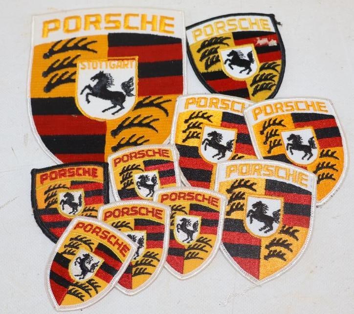 Group of 10 Porsche Shirt And Coat Patches: 4.75" x 6.50" largest