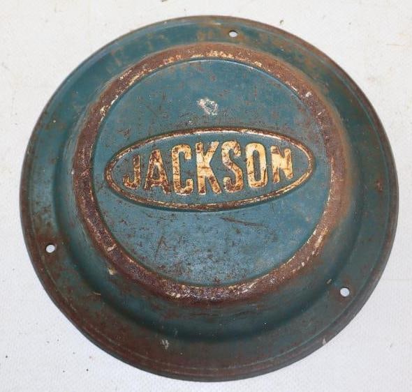 Jackson Embossed Metal Hubcap: 6.50" diameter