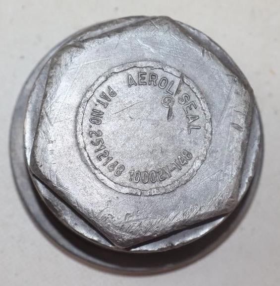 Aerol Seal Cast Aluminum Airplane Hubcap (1 of 2)