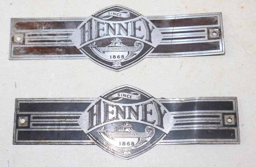Group of 2 Henney Coach Builders Identification Tags: 6" x 2"each