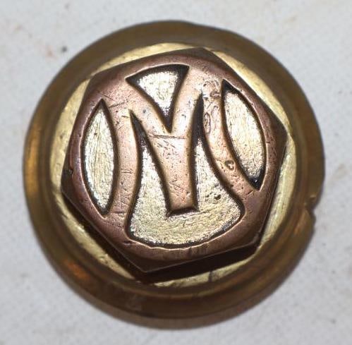 Morgan Brass Threaded Automobile Hubcap: 2.25" diameter