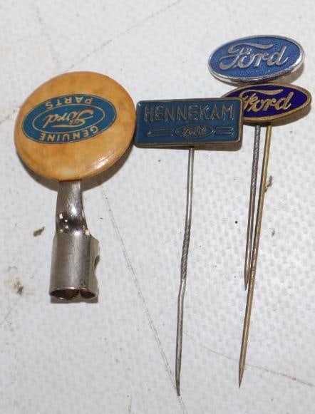 Group of 4 Ford Stick Pins And Pencil Topper (1 of 2)