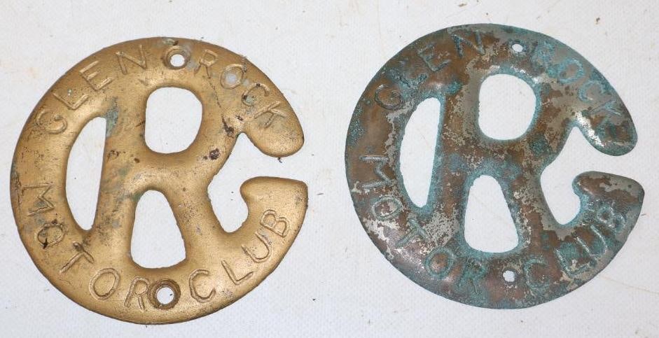 Group of 2 Glen Rock Motor Club Radiator Emblem Badges (1 of 2)