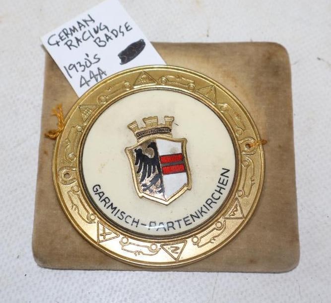1930's Cloisonne German Racing Badge: 2.50" diameter