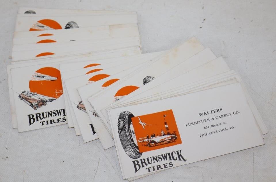 Group of 40 Brunswick Balloon Tires Ink Blotters w/ Car And Boat Graphics: 7" x 3.50" each
