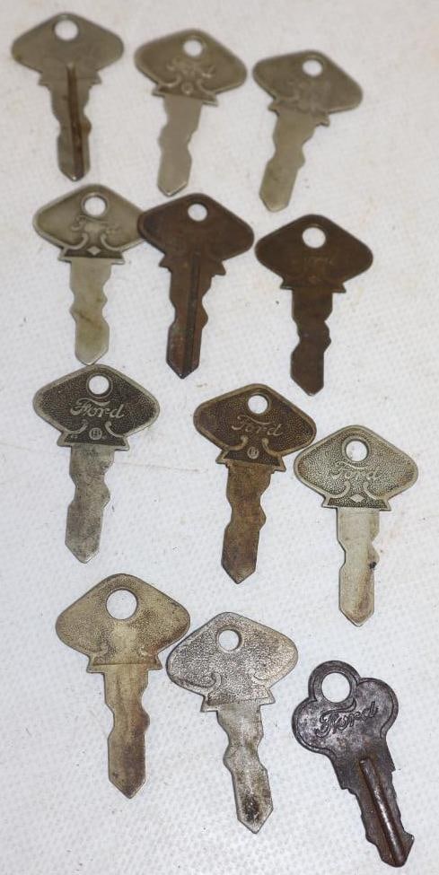 Group of 12 Ford Script Model T Keys (1 of 2)