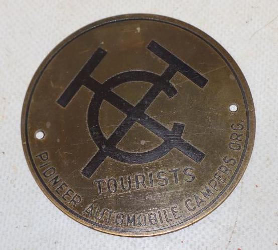 Pioneer Automobile Campers Org. Brass Radiator Badge (1 of 3)