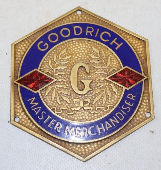Goodrich Master Merchandiser Cloisonne Radiator Emblem Badge: 4" x 4"