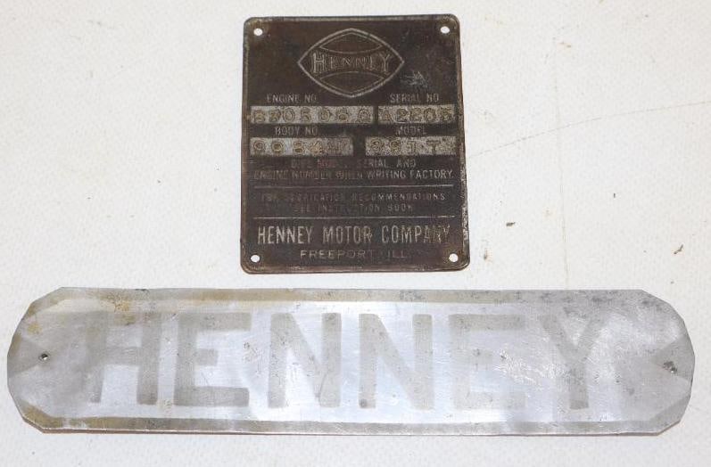 Group of 2 Henney Motor Company Serial Data Body Tags (1 of 2)