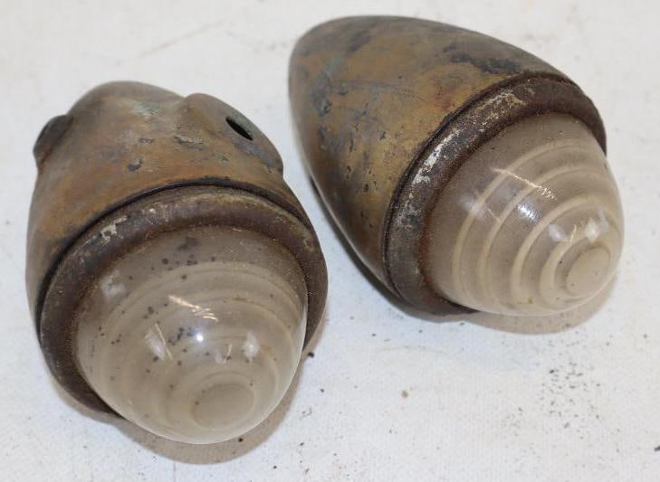 Pair of Brass Domed Accessory Lights (1 of 3)