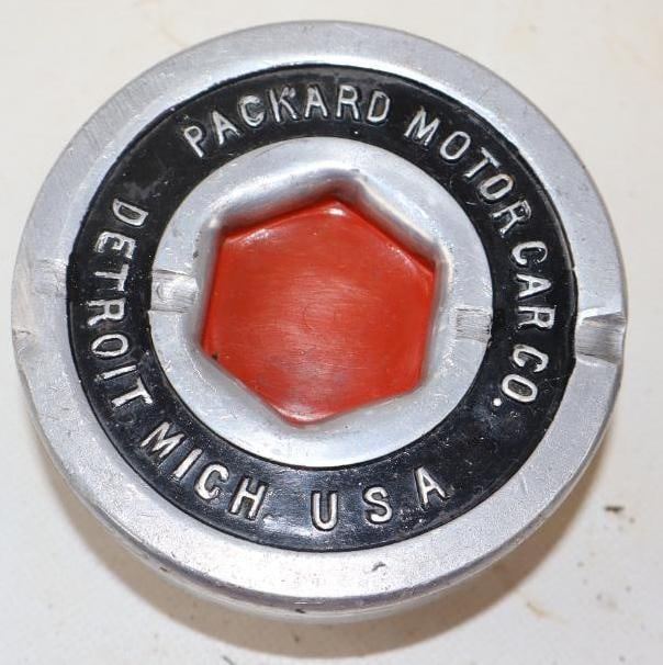 Packard Motor Car Co. Threaded Automobile Hubcap (1 of 2)
