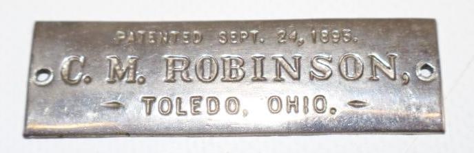 C.M. Robinson Debossed Coach Builder Body Tag: 2.50" x .75"