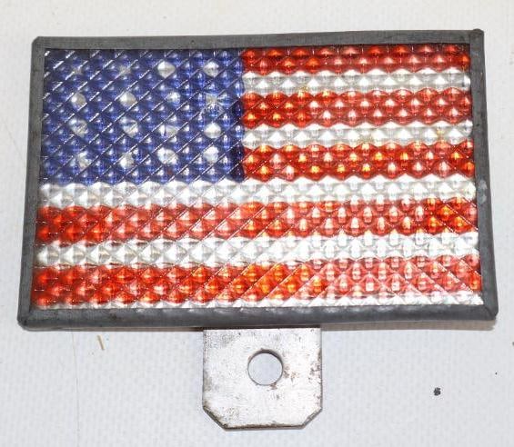 Reflective American Flag License Plate Topper (1 of 2)