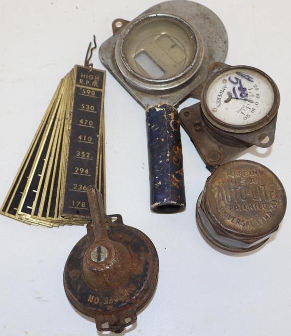 Group of 30 Automotive Gauges, Brass RPM Tags And Piston Pins (1 of 4)