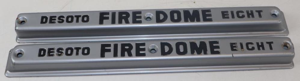 Group of 2 DeSoto Fire Dome Eight Debossed Name Panels: 18.50" x 2.50" each