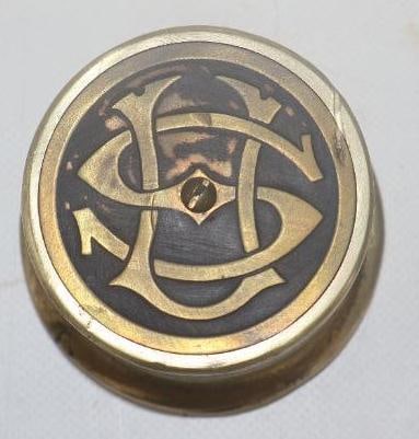 U.S. Brass Threaded Automobile Hubcap (1 of 2)