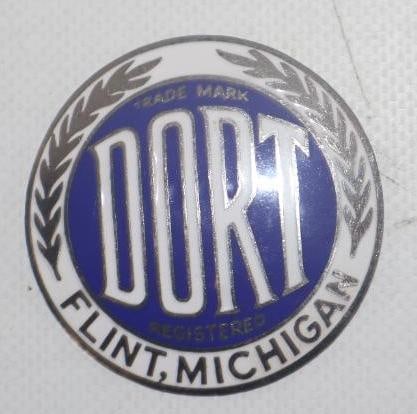 NOS 1916-1924 Dort Flint MI Radiator Emblem Badge (1 of 2)