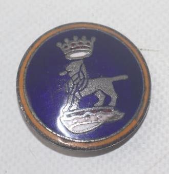 Sunbeam Radiator Emblem Badge: 1.25" diameter, cloisonne
