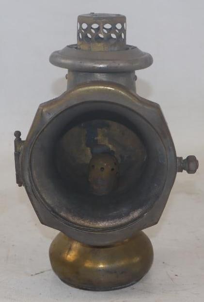 Early Automobile C.M. Hall Brass Jeweled Side Light (1 of 4)