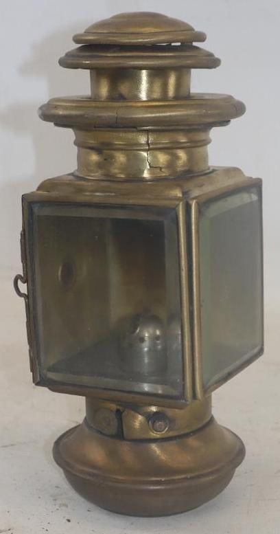 Early Automobile Brass Jeweled Side Light (1 of 4)