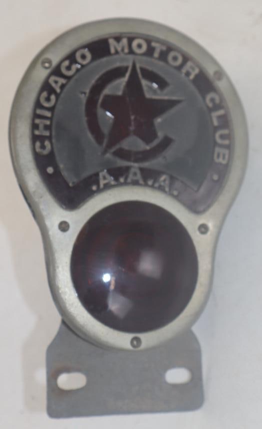 Early Automobile Chicago AAA Glass Accessory Stop Tail Light (1 of 2)