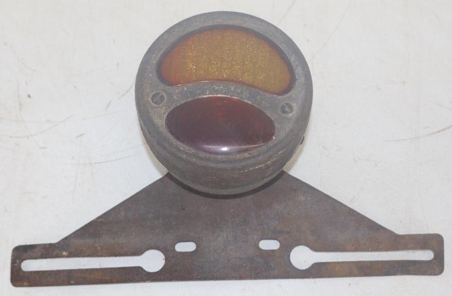 Early Automobile Accessory Tail Light with Original Mounting Bracket (1 of 2)