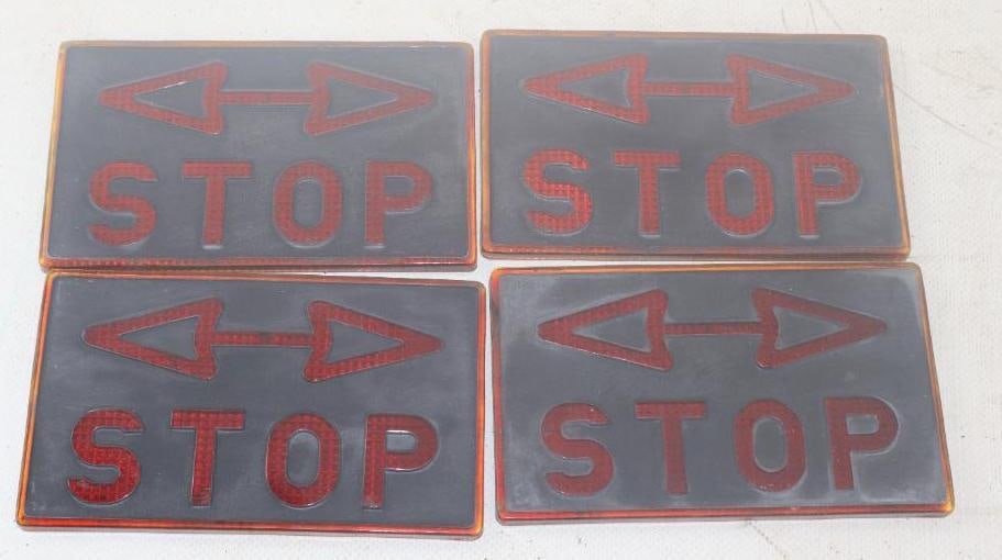 Group of 4 Accessory Embossed Stop Tail Light Lenses (1 of 2)
