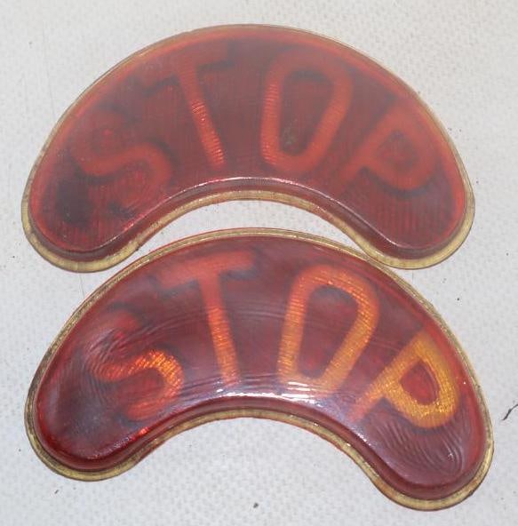 Group of 2 Glass Stop Accessory Tail Light Lenses (1 of 2)