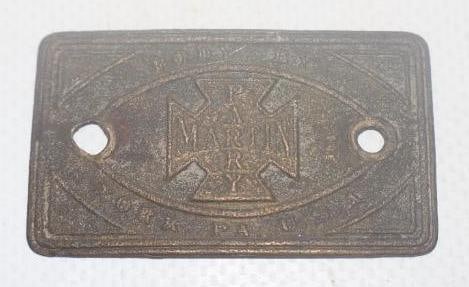 Martin Parry Brass Automobile Coach Builder Identification Tag: 2" x 1"