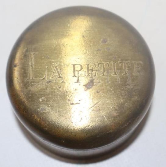 La Petite Brass Automobile Hubcap (1 of 2)