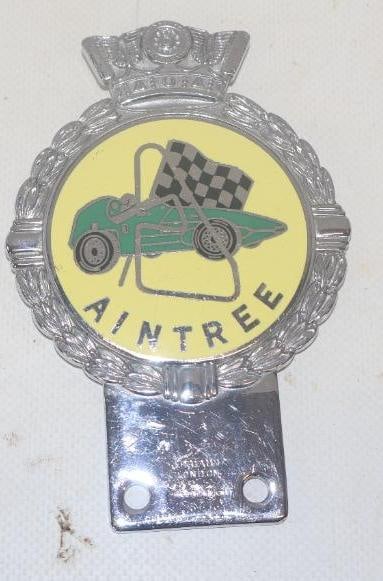Aintree Motor Car Racing Cloisonne Automobile License Plate Topper (1 of 2)