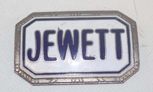 1922-1923 Jewett Radiator Emblem Badge: 2.5" x 1.5", cloisonne