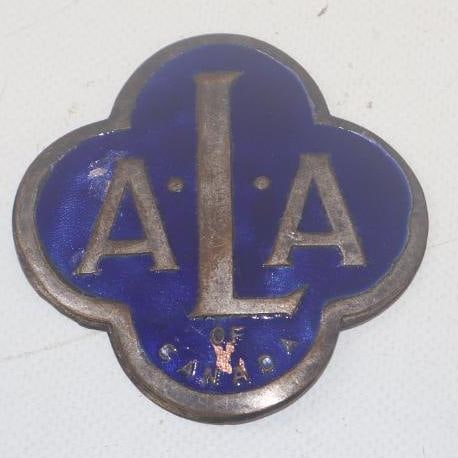 Automobile Legal Association Badge (Canada): 3" x 3", cloisonne